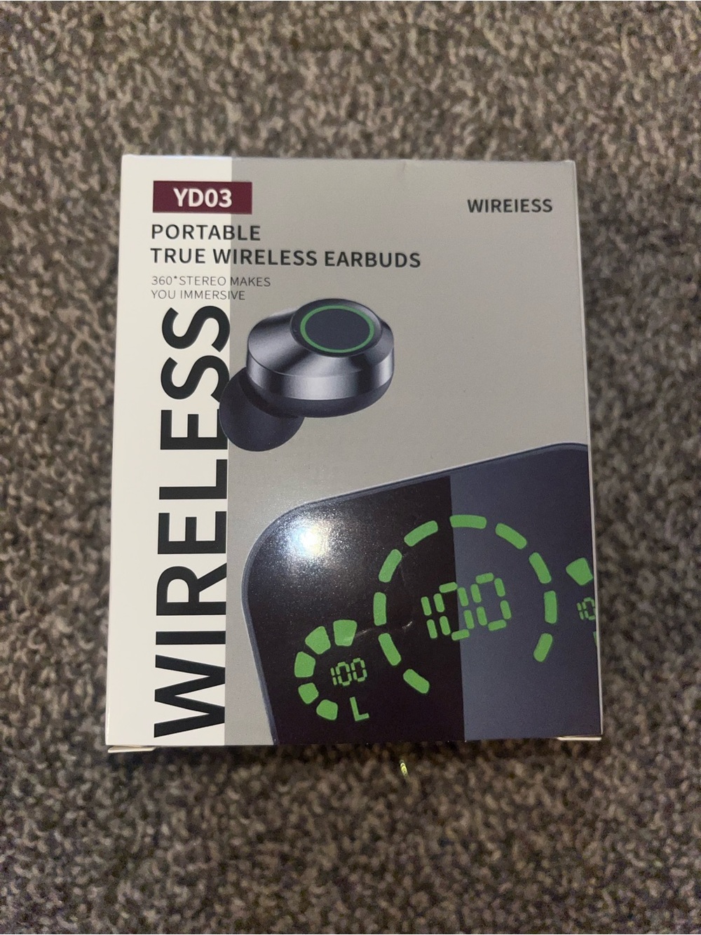 Portable True Wireless Earbuds - Black